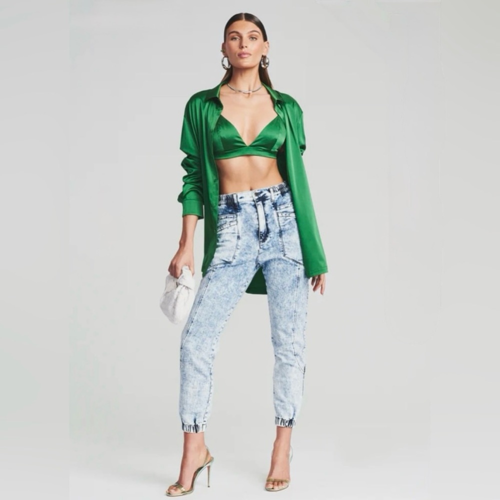 NWT Retrofete Acid Wash Crop Jeans 25 | 80s 90s Y2k MTV Mall Goth Indie Sleaze - Picture 3 of 8